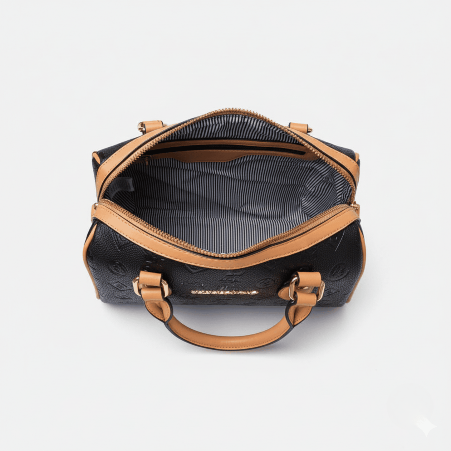 Designer Sissy Boy faux leather handbag with spacious interior and adjustable shoulder strap