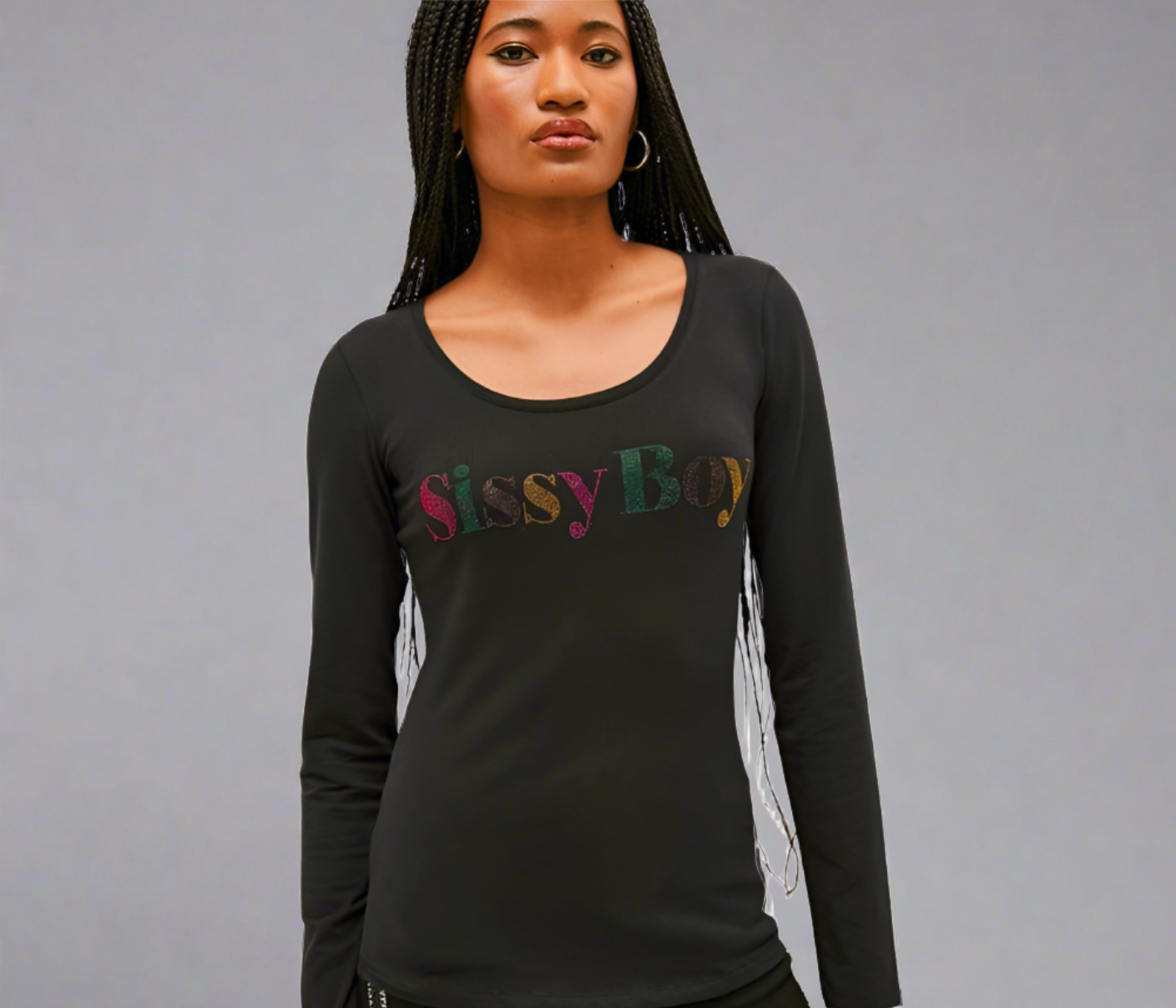 Color Life - Fitted Bling Logo Top