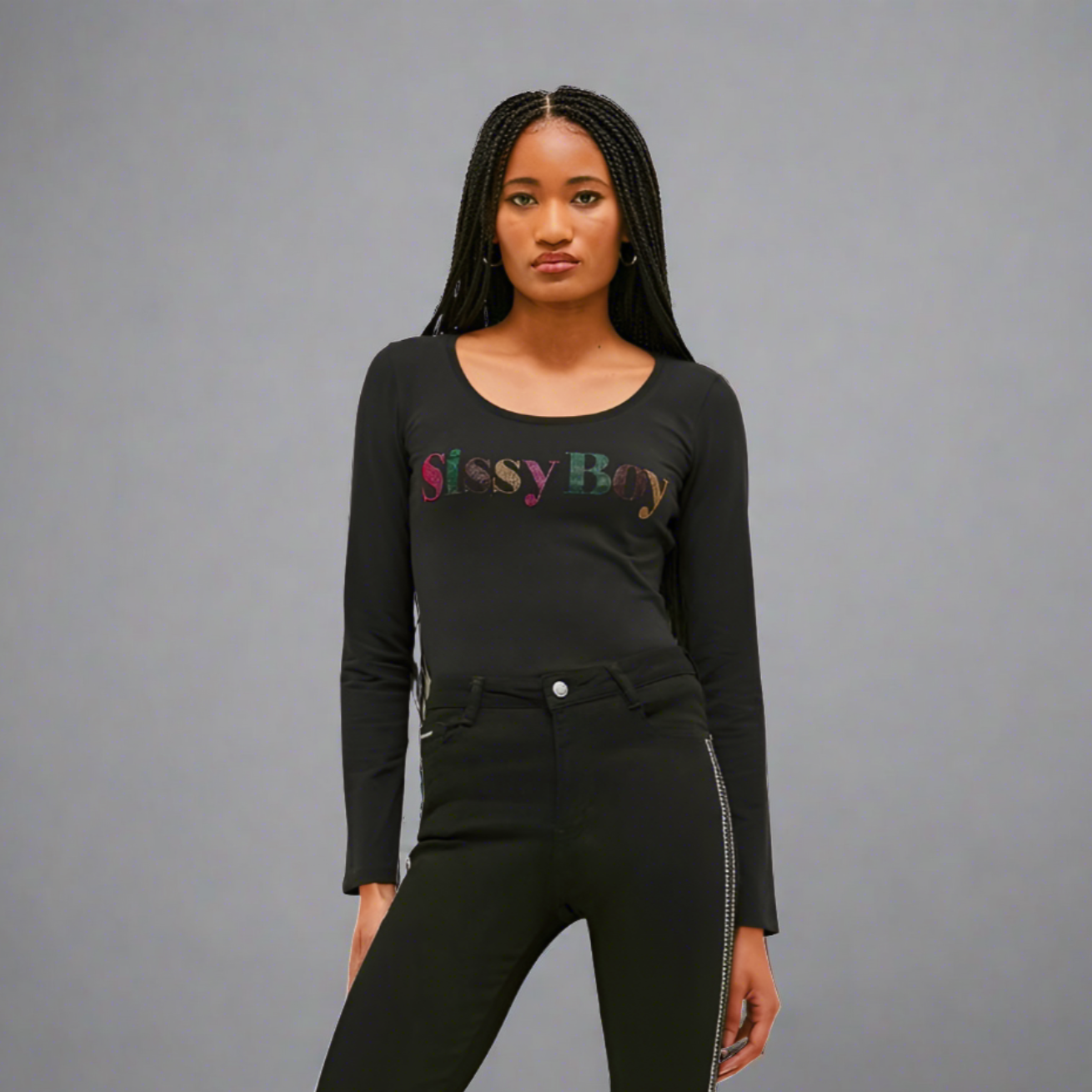 Color Life - Fitted Bling Logo Top