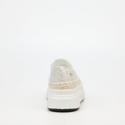 Comfortable Butterfly Feet white slip-on sneaker
