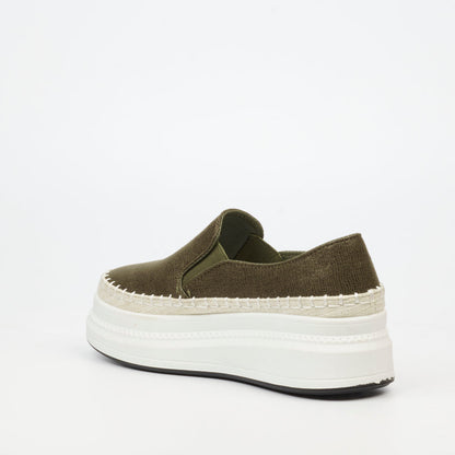 Comfortable Butterfly Feet olive slip-on sneaker