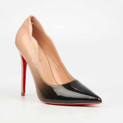 Nude black shop heel