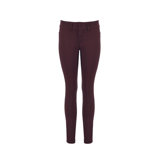 Black Cherry Slim Leg Work Pants - Eresha